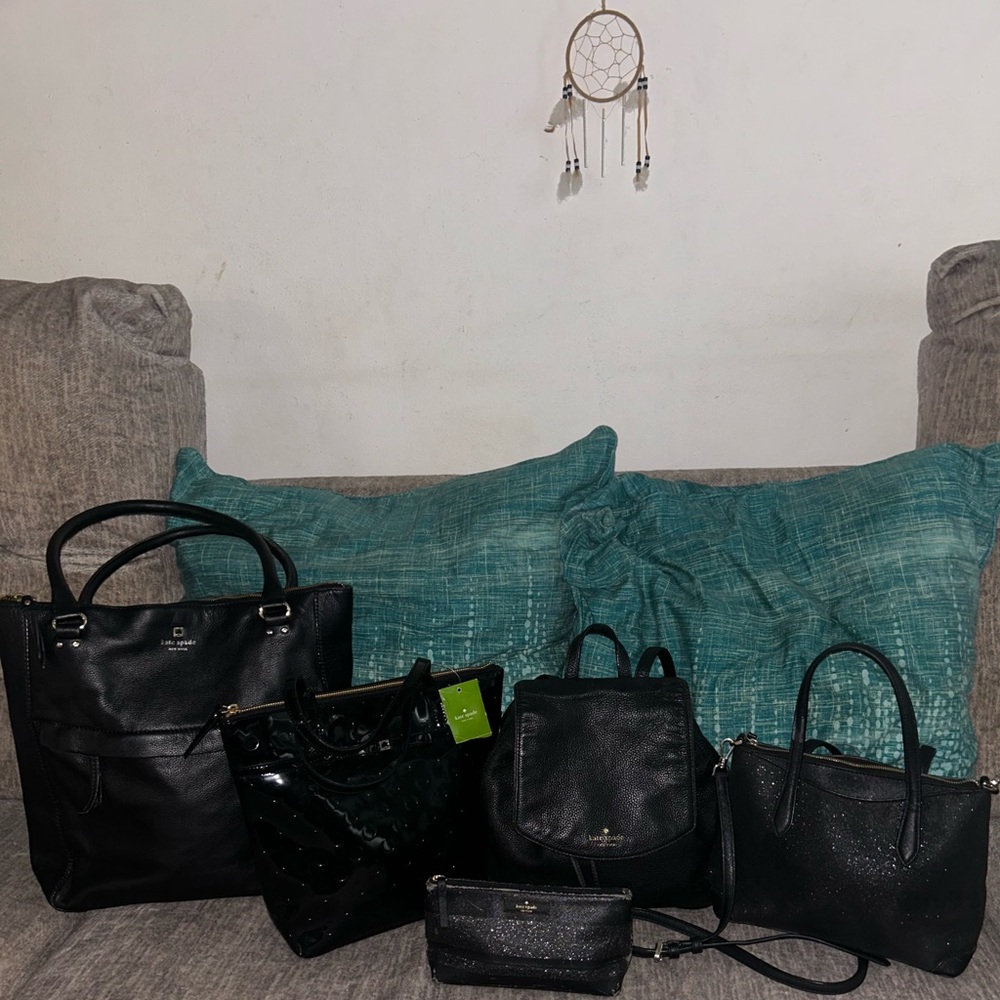 Kate Spade Black Tote and Backpack Set
